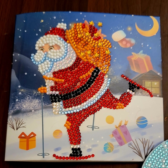 Santa Clause Delivering Gifts Via Ski Card [2 Available] - Picture 2 of 7